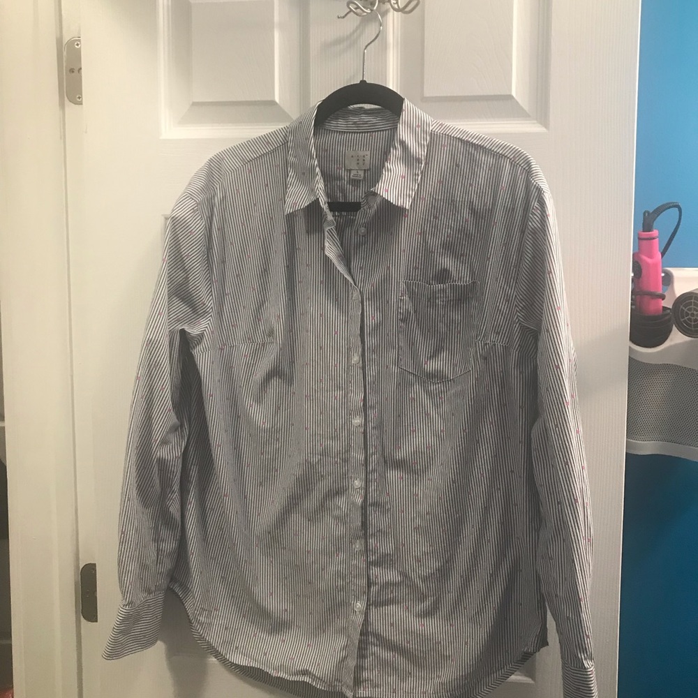 a new day button down